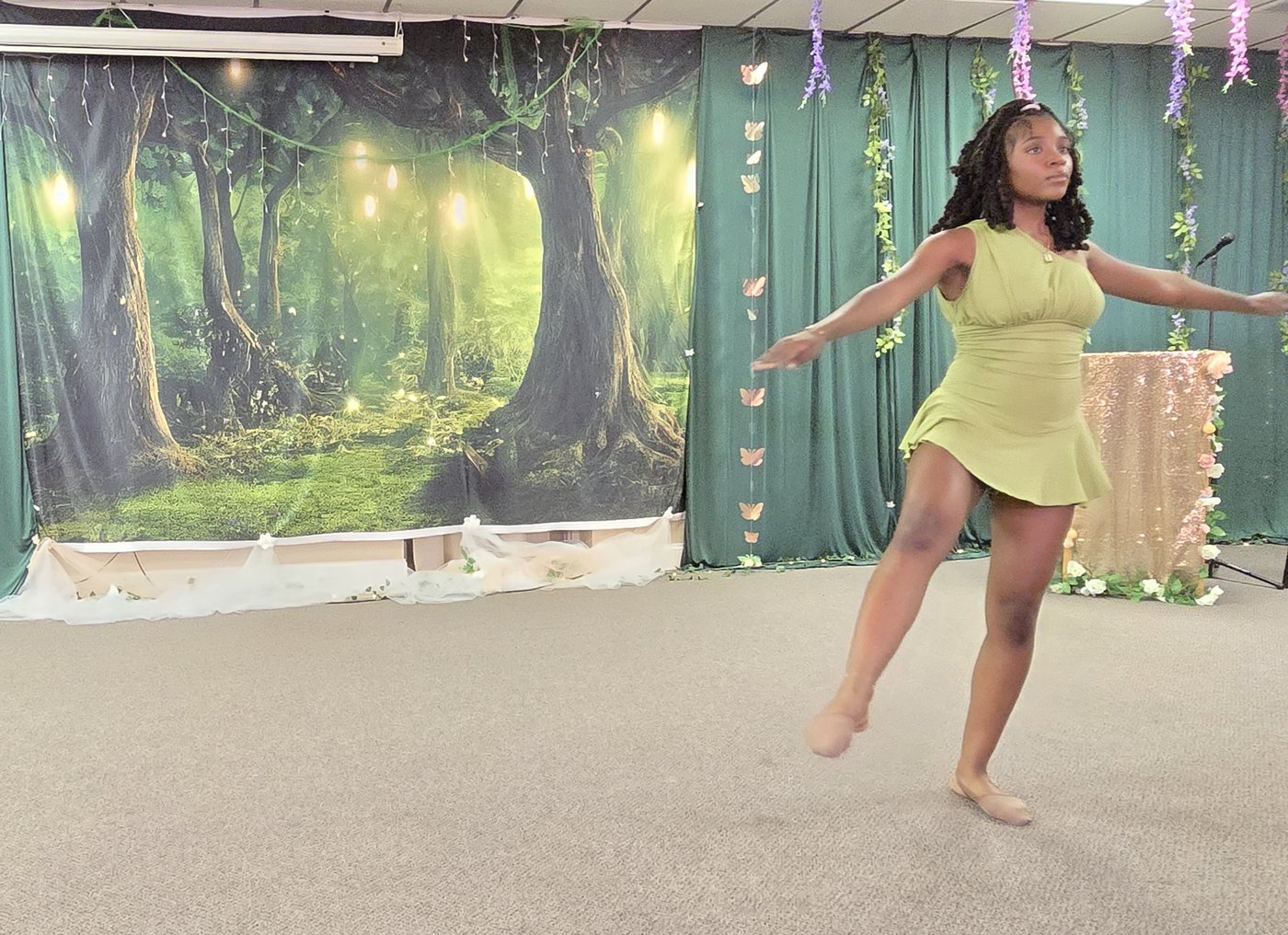 A dancer performing at a past celebration