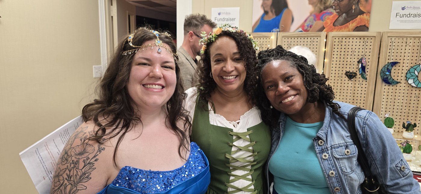 Guests celebrating together at a past fundraiser