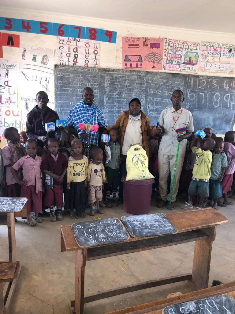 Students taking part in a TACHIP-supported school activity in Tanzania